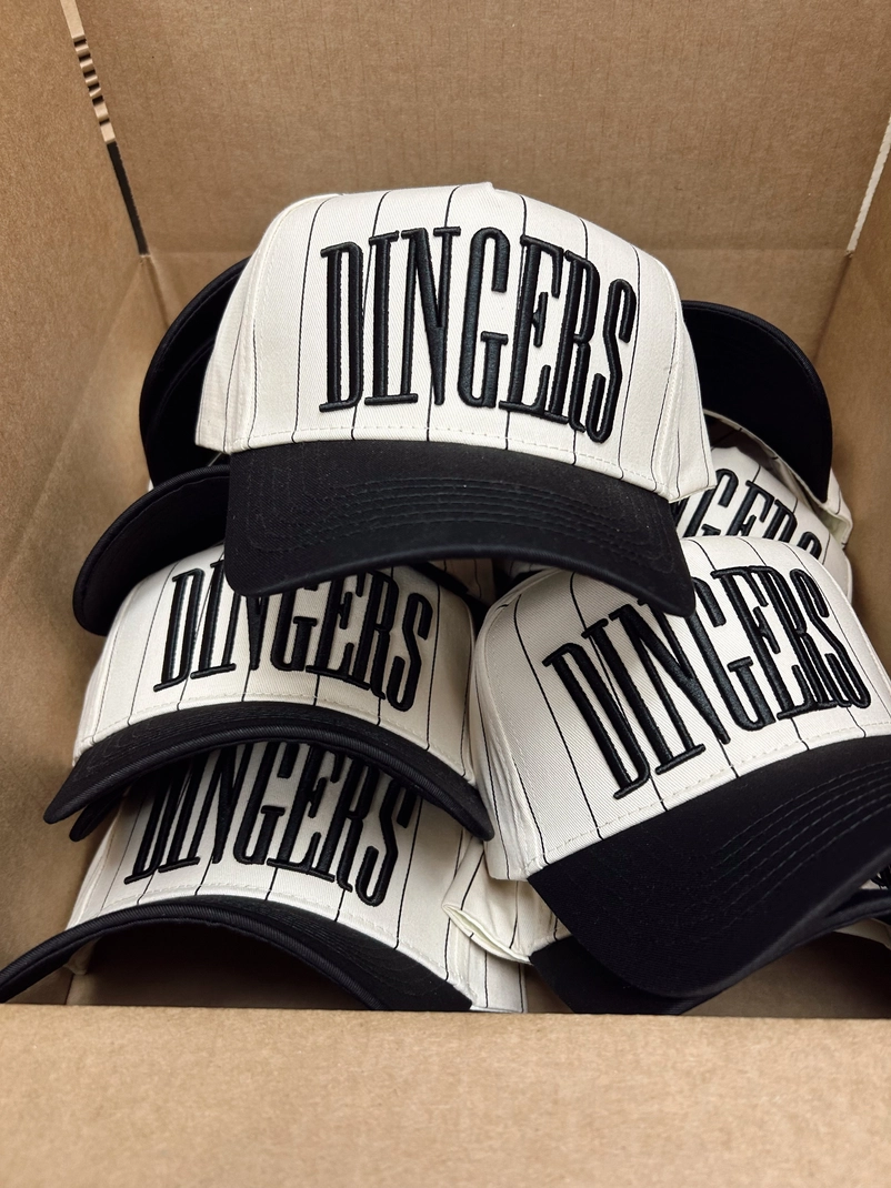 Product image 1 of 1 for KenzKustomz Dingers Stripe Vintage Trucker Hat, Black