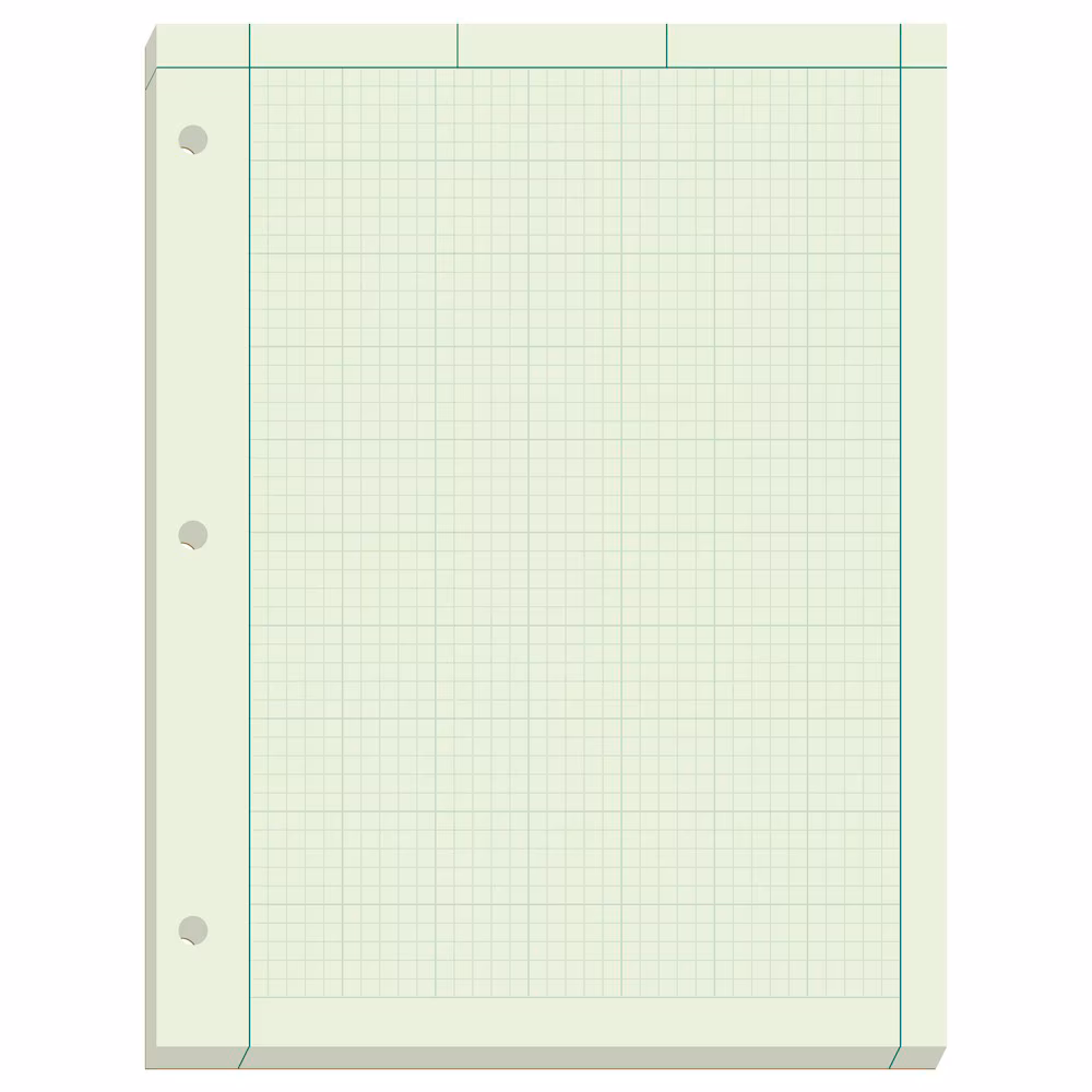 image of: Ampad Engineering Computation Book Pad, 5 Square, Green