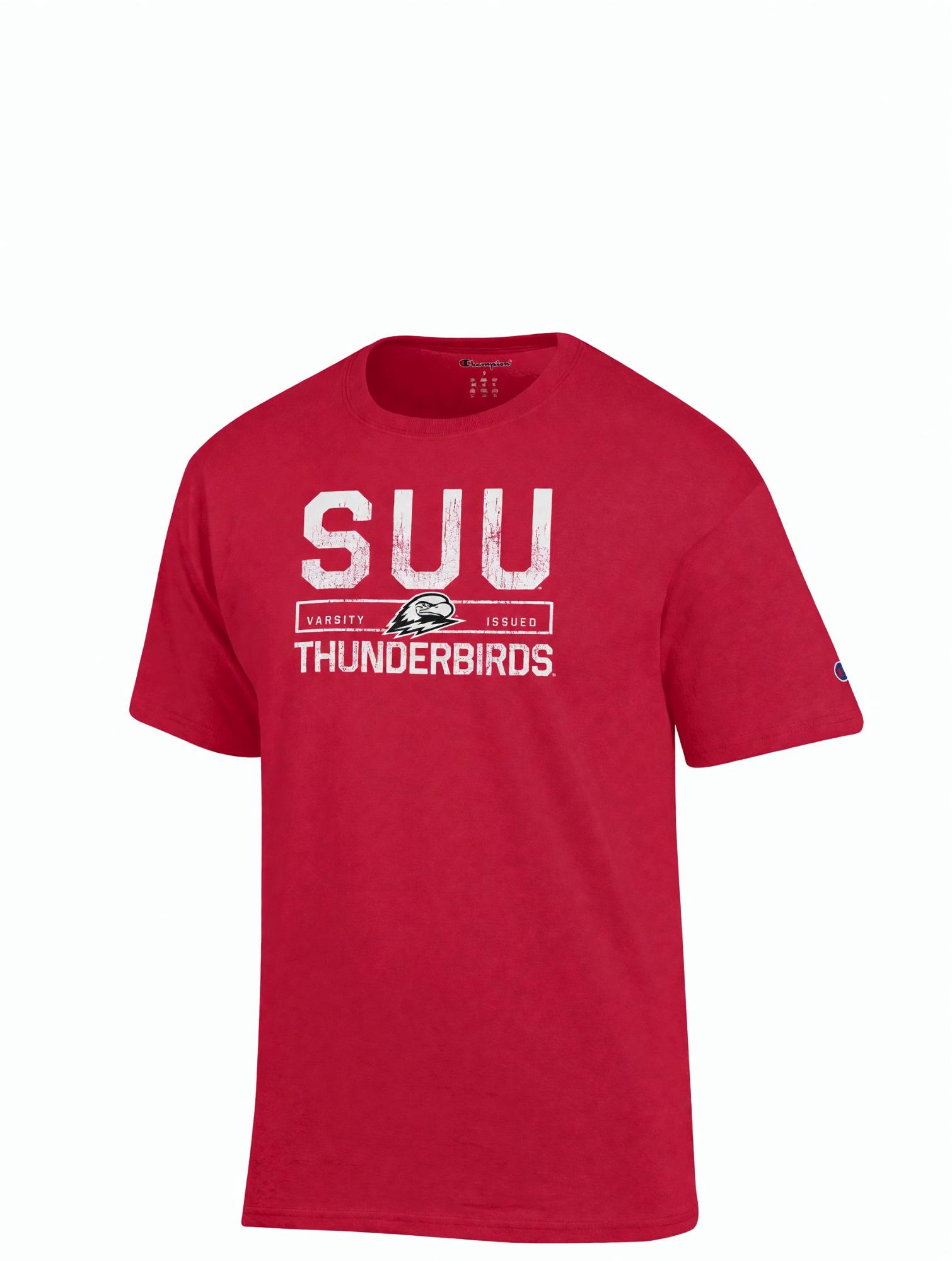 Product image 1 of 1 for Champion Tee Red – SUU Varsity Issued