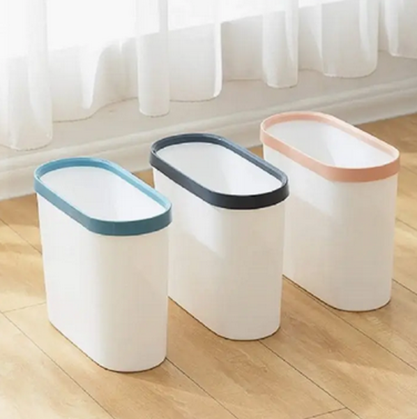 RECTANGULAR SLEEK NARROW TRASH CAN; $17.99