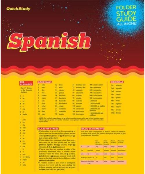 BARCHARTS / Spanish Study Folder; $2.49