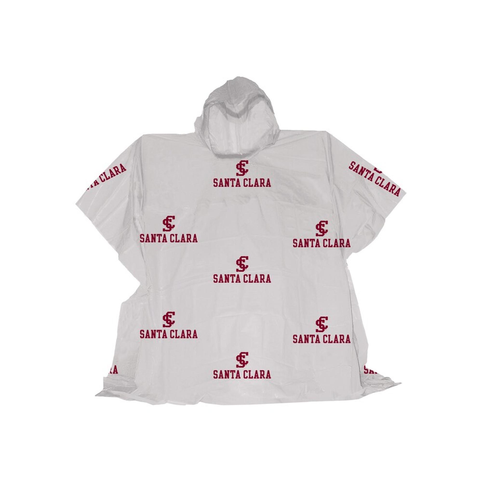 image of: Santa Clara Broncos Poncho with Drawstring Hood