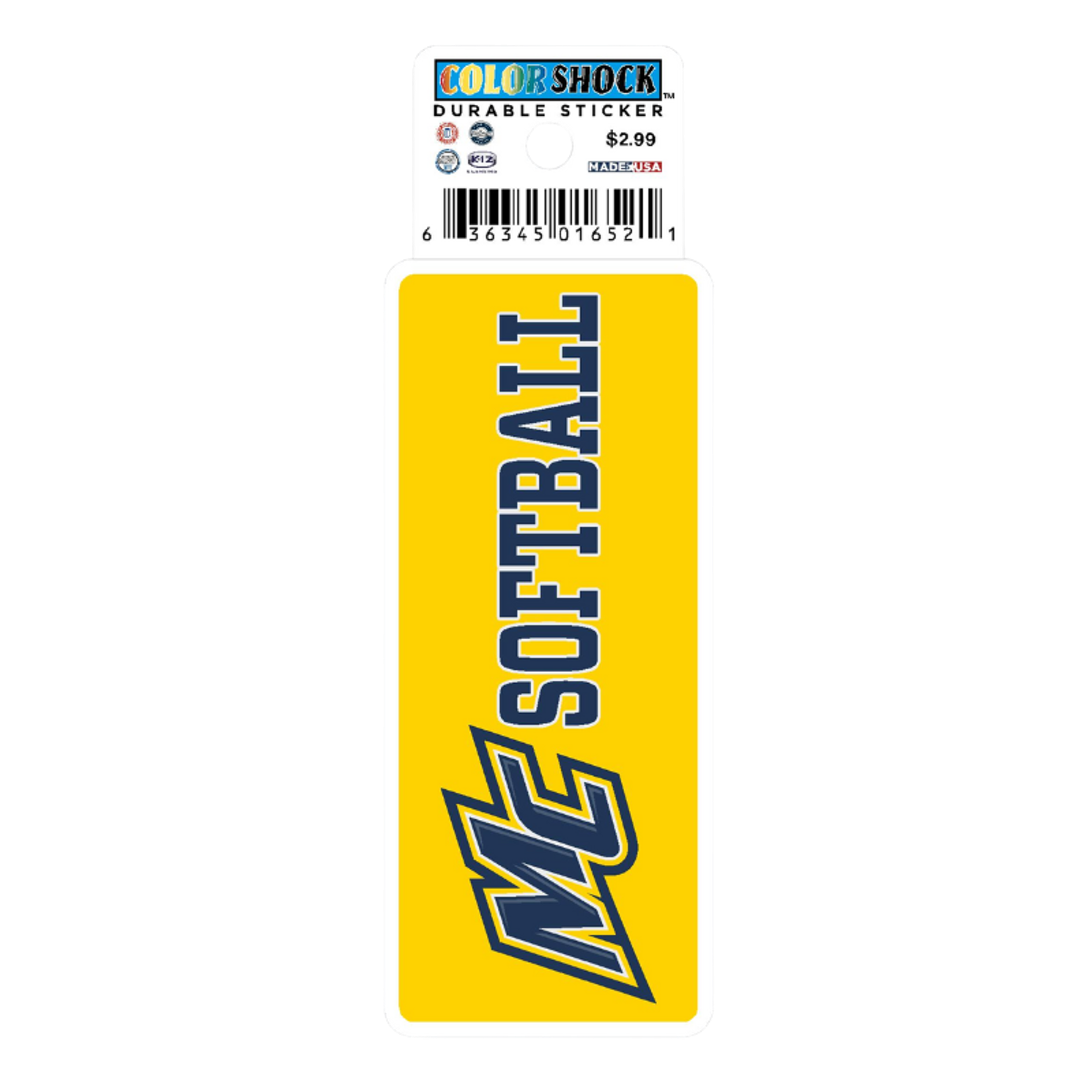 image of: MC Softball Textured Stickers