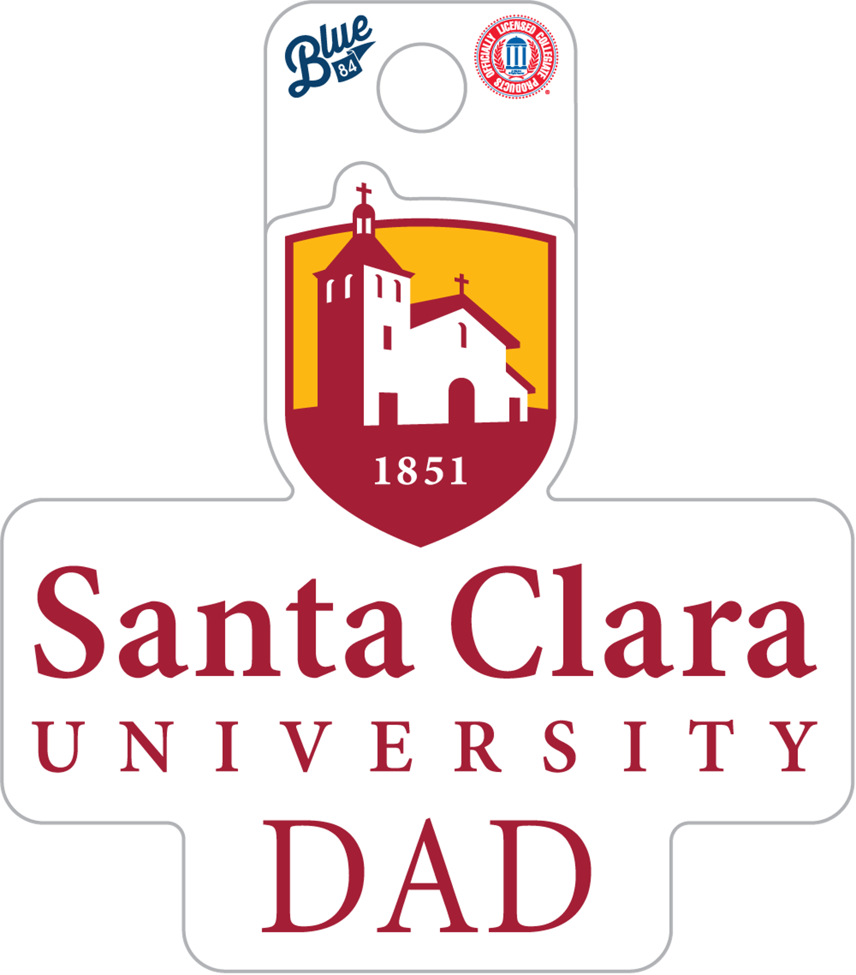 image of: Santa Clara University Dad Blue 84 Sticker