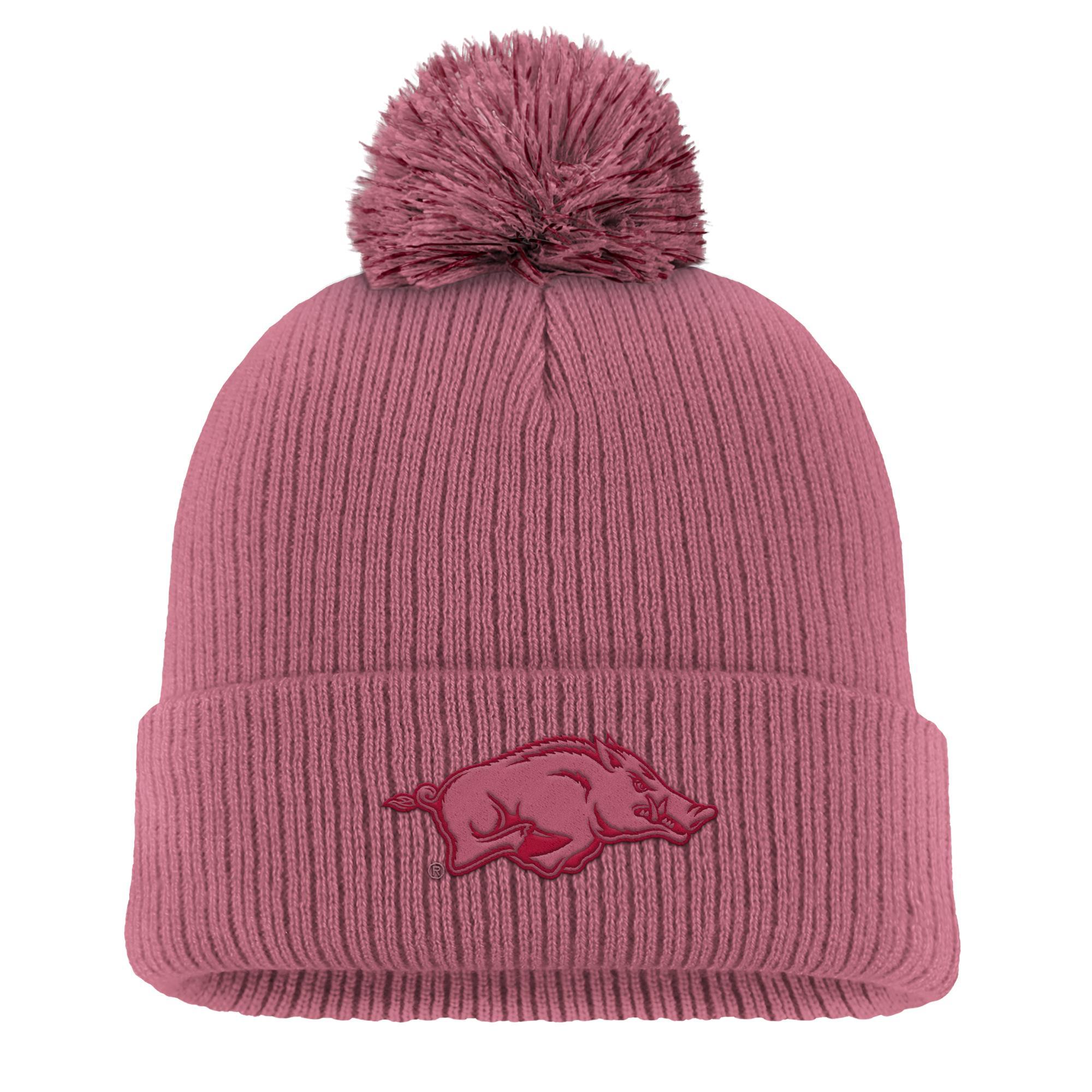 image of: Arkansas Razorback Nike Peak Cuffed Beanie Primary Tonal w/ Pom