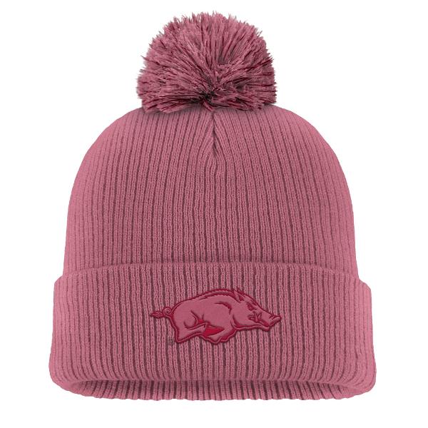 Arkansas Razorback Nike Peak Cuffed Beanie Primary Tonal w/ Pom; $30.00