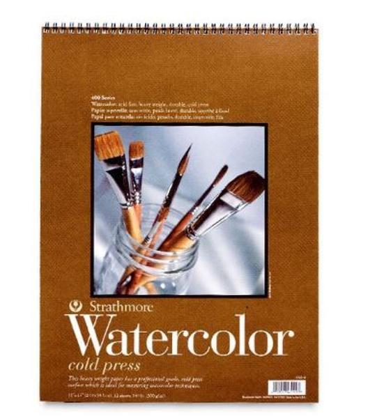 Strathmore 400 Series Watercolor 11" x 15" Spiral Bound; $13.59