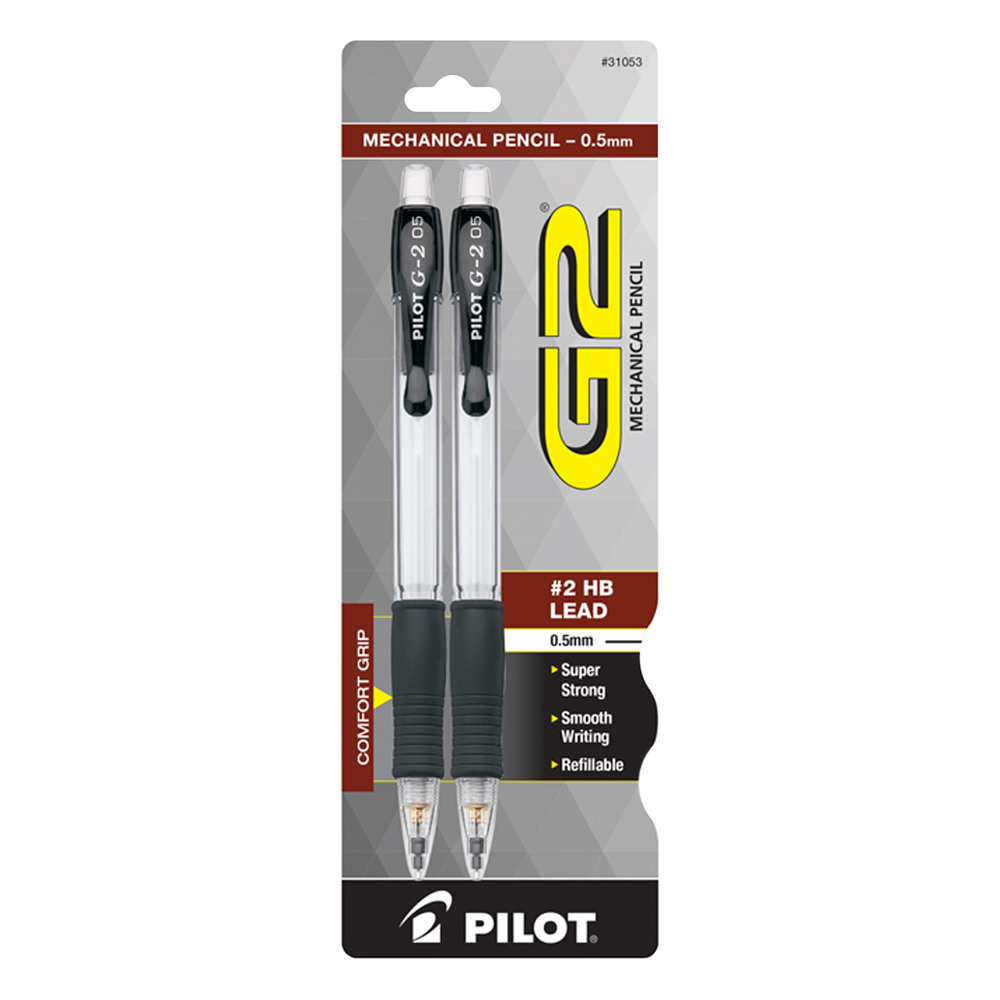 image of: G2 Mechanical Pencils Black 2pk
