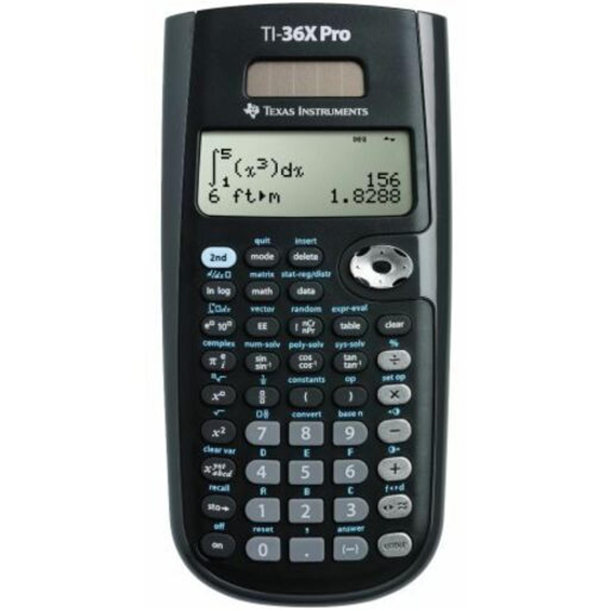 image of: CALCULATOR - TI 36X PRO SOLAR SCIENTIFIC  BLACK