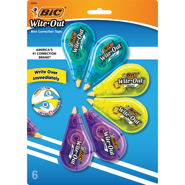 BIC WITE OUT MINI TAPE 6PK; $15.31