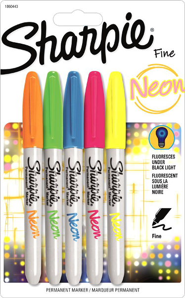 Sharpie Permanent Markers Assorted 5pk Neon; $12.99