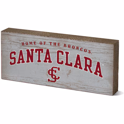 image of: Santa Clara Broncos 6in Welcome Home Decorative Sign
