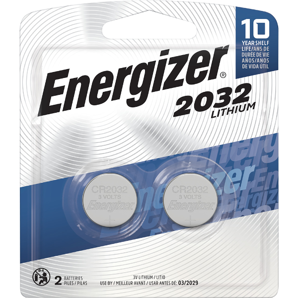 Energizer 2032 Lithium Batteries, 2 Pack; $8.98