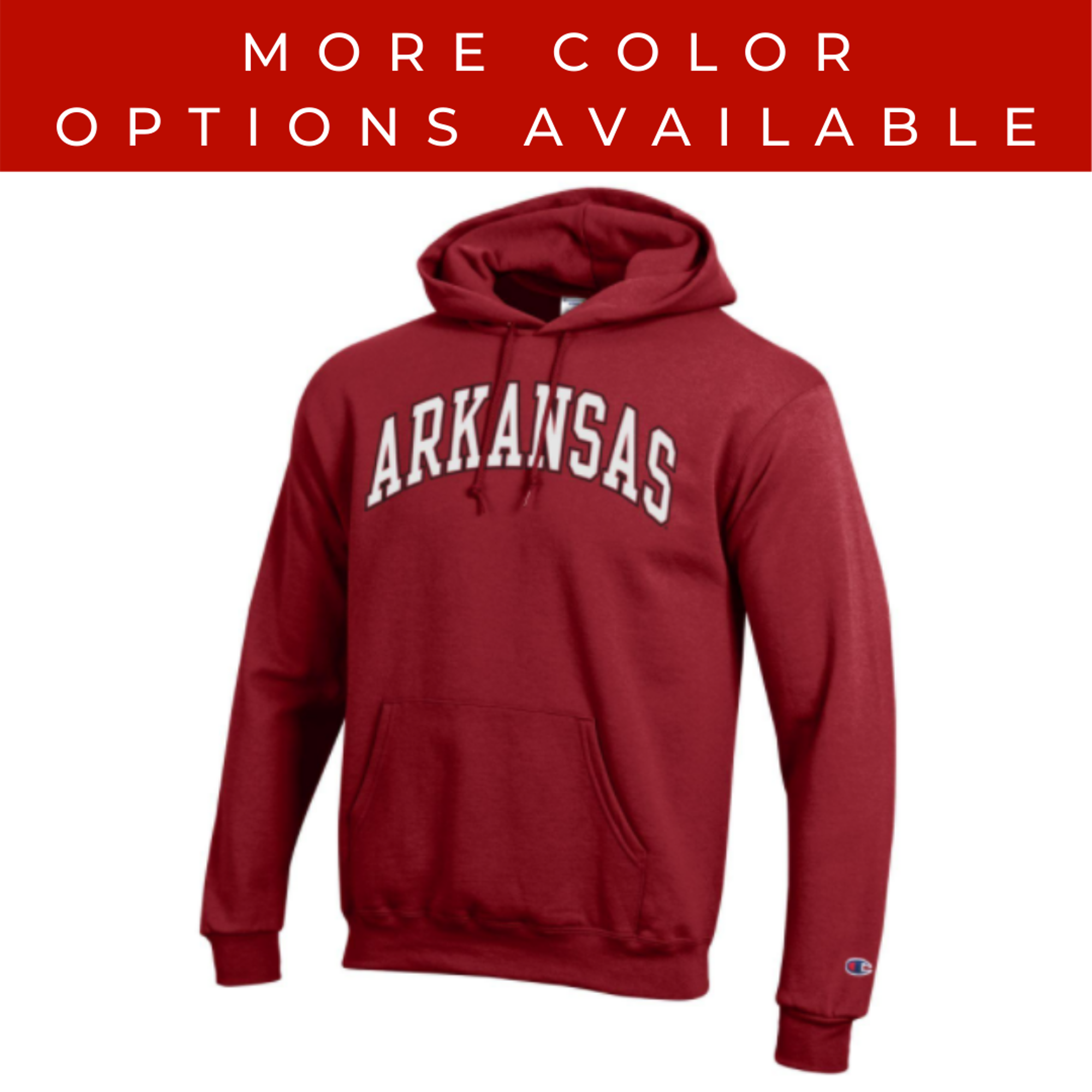 image of: Arkansas Razorbacks Champion Brand Arch Powerblend Fleece Hoodie