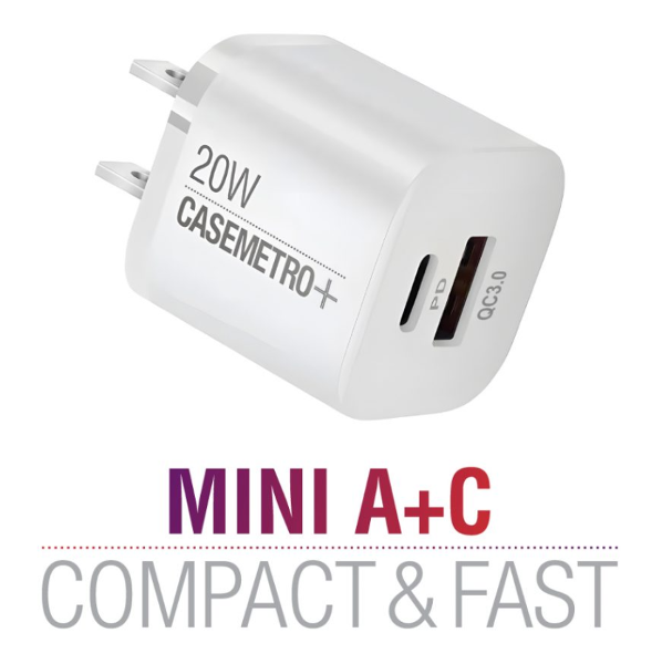 Fast Dual Wall Charger - Mini A+C; $12.99