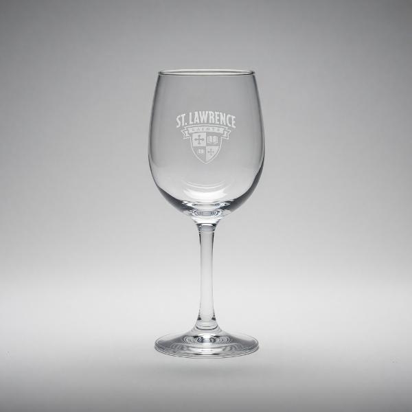 Etched St. Lawrence Wine Glass; $24.95