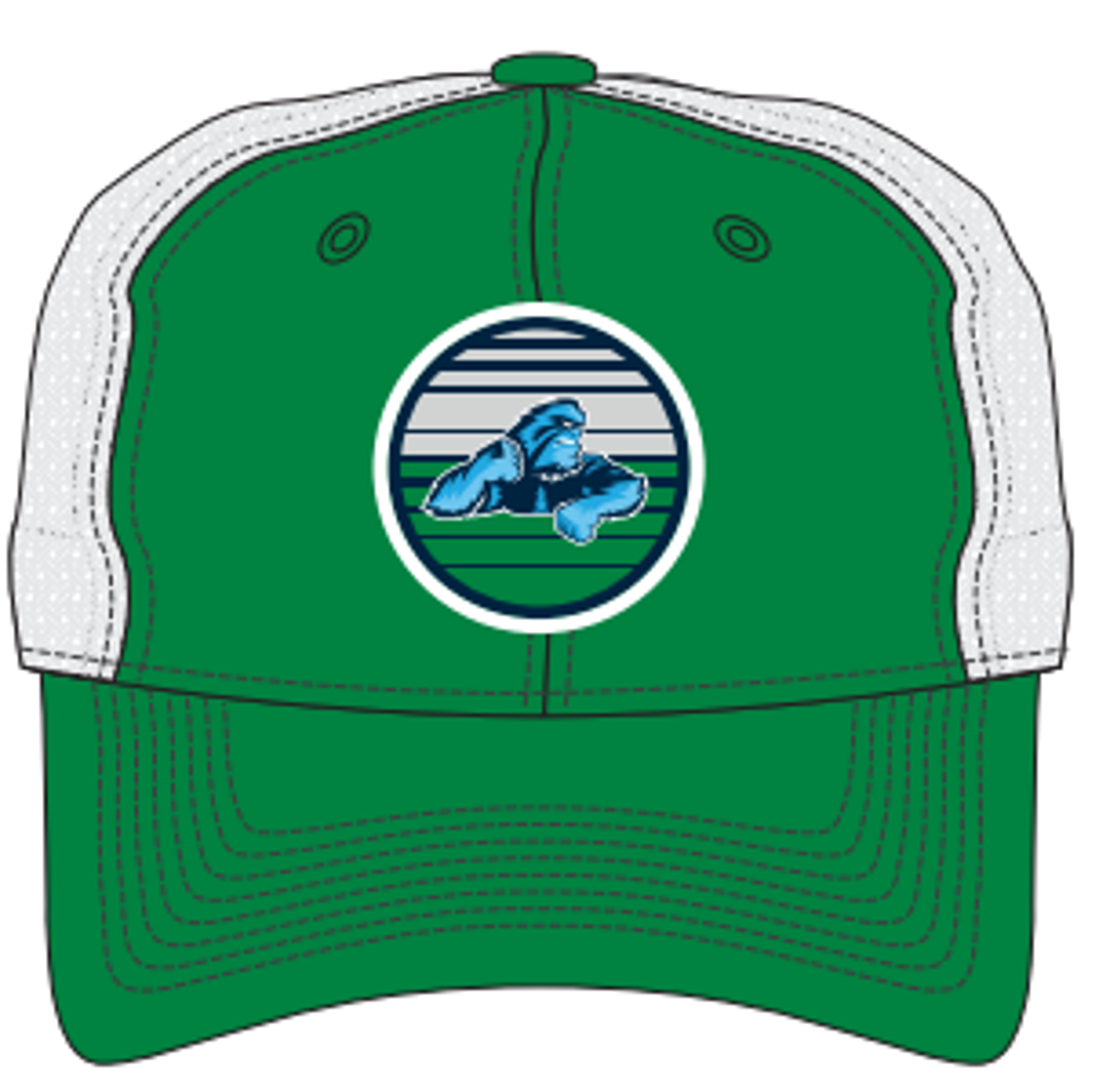 image of: SCC HAT TRUCKER SASQUATCH KELLY/WHT