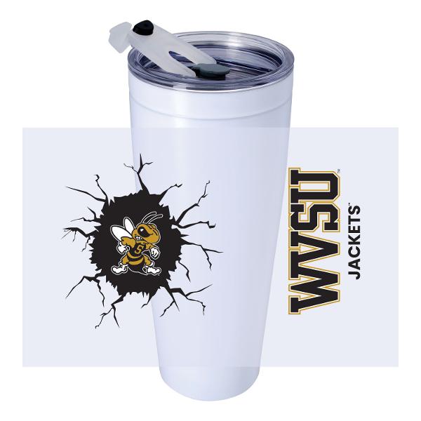 TUMBLER - MCM White Mascot Crash; $19.99