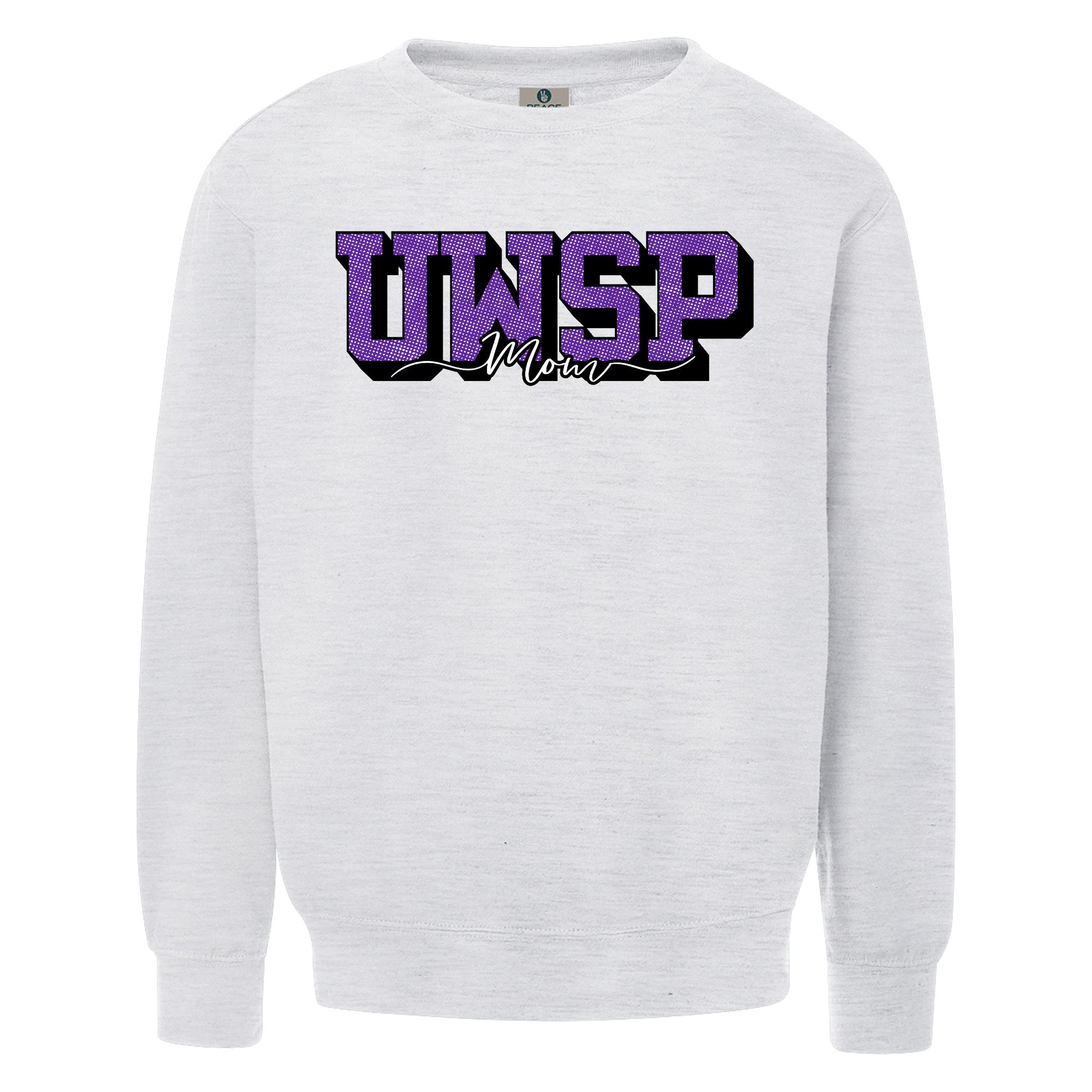 Product image 1 of 1 for UWSP Peace Goods Fleece Crewneck Sweatshirt, UWSP Mom, Marble Heather