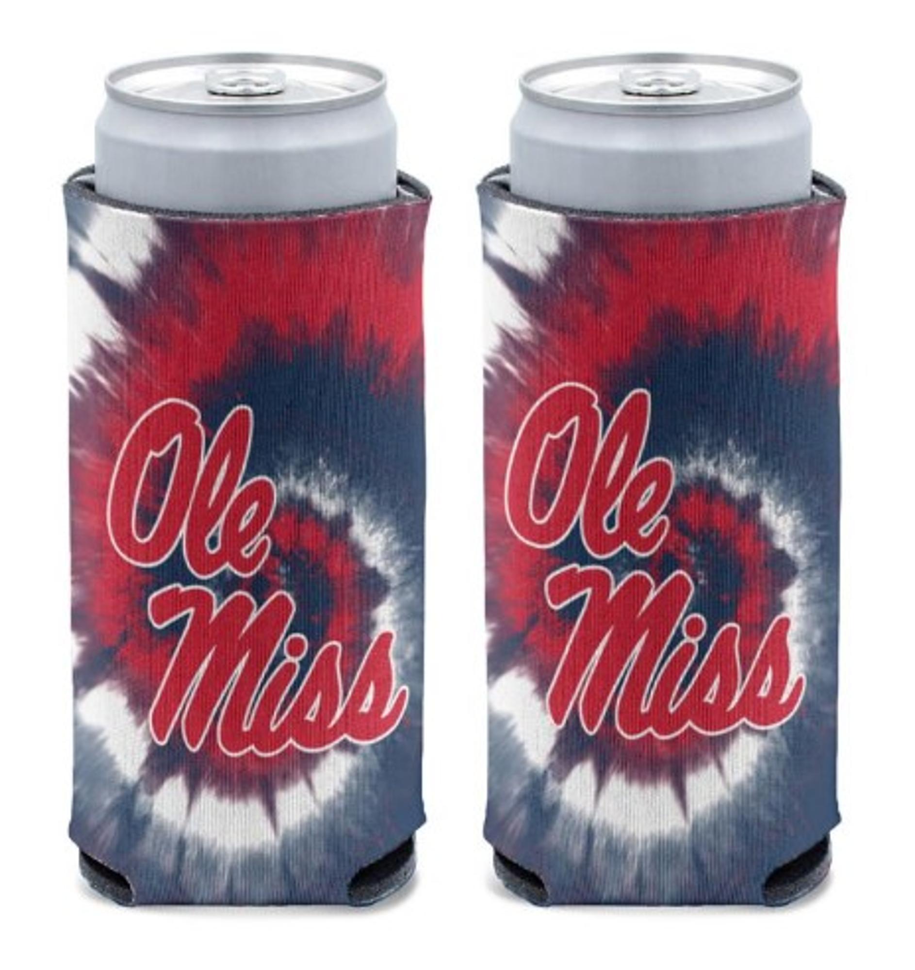 image of: Ole Miss Slim Can Cooler Tie-Dye