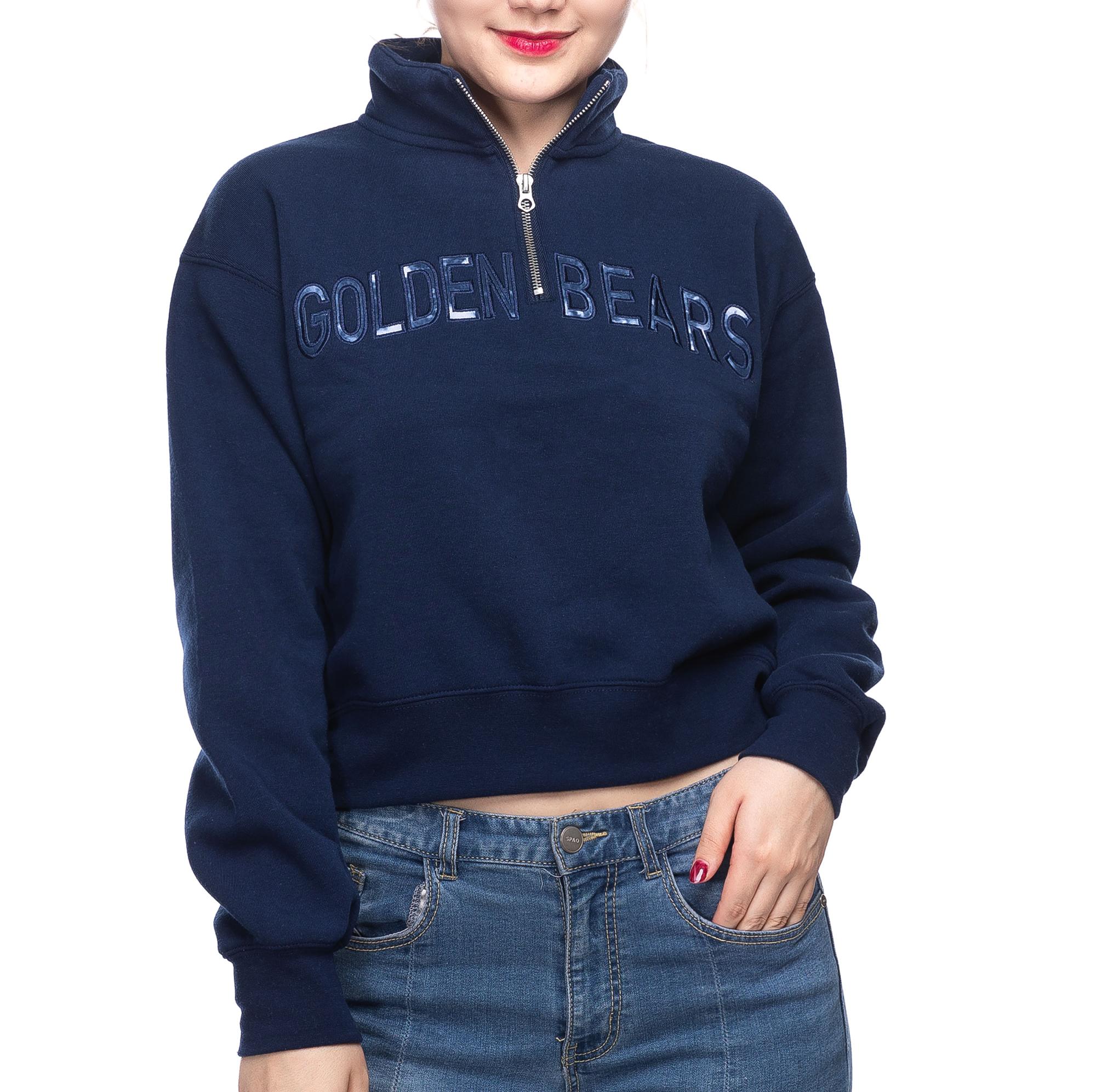 Product image 1 of 2 for Women's 1/4 Zip Crop Golden Bears Tie Dye Logo