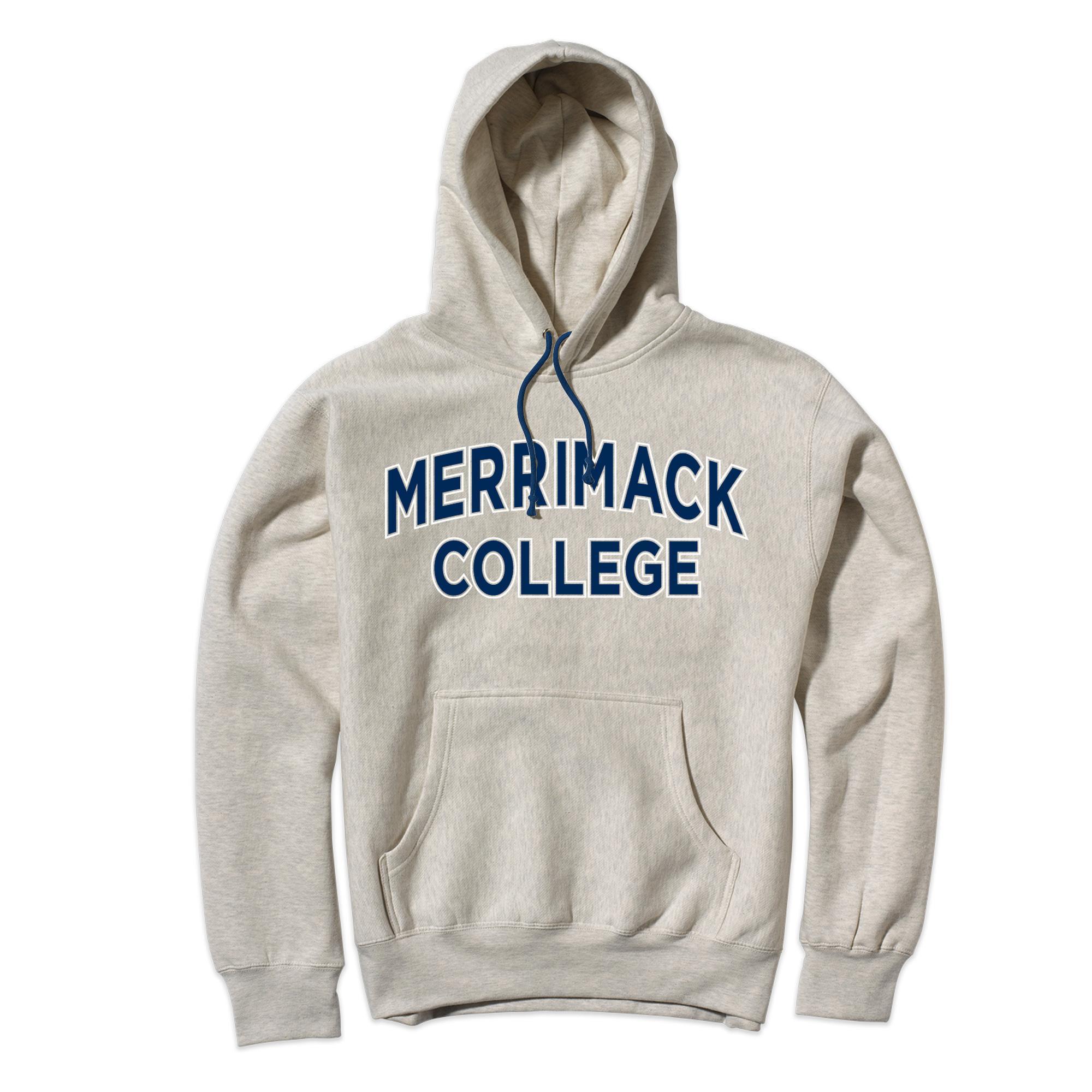 Pro Weave Oatmeal Hoodie Merrimack College Bookstore