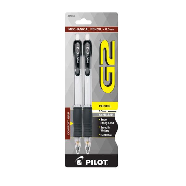 Pilot G2 .5mm Mechanical Pencil, 2 Pack, Black; $5.98