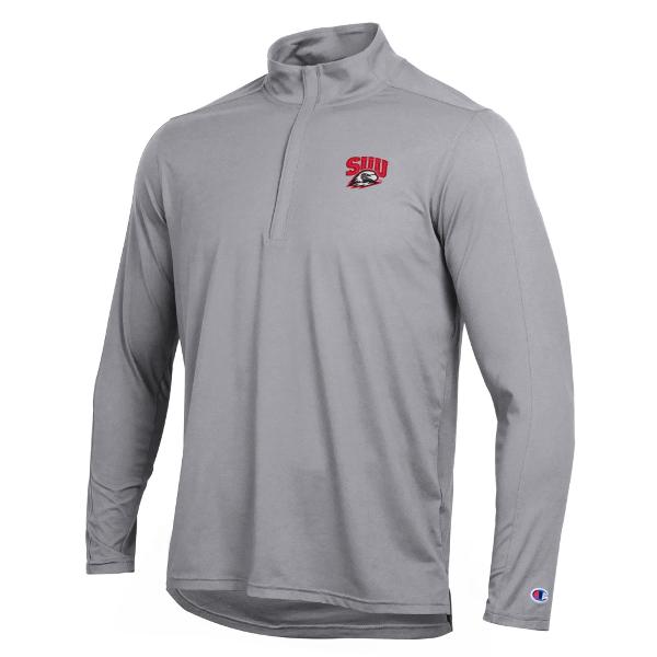 CHAMPION 1/4 ZIP GRAY SOFT TOUCH SUU/THOR LEFT CHEST; $56.99