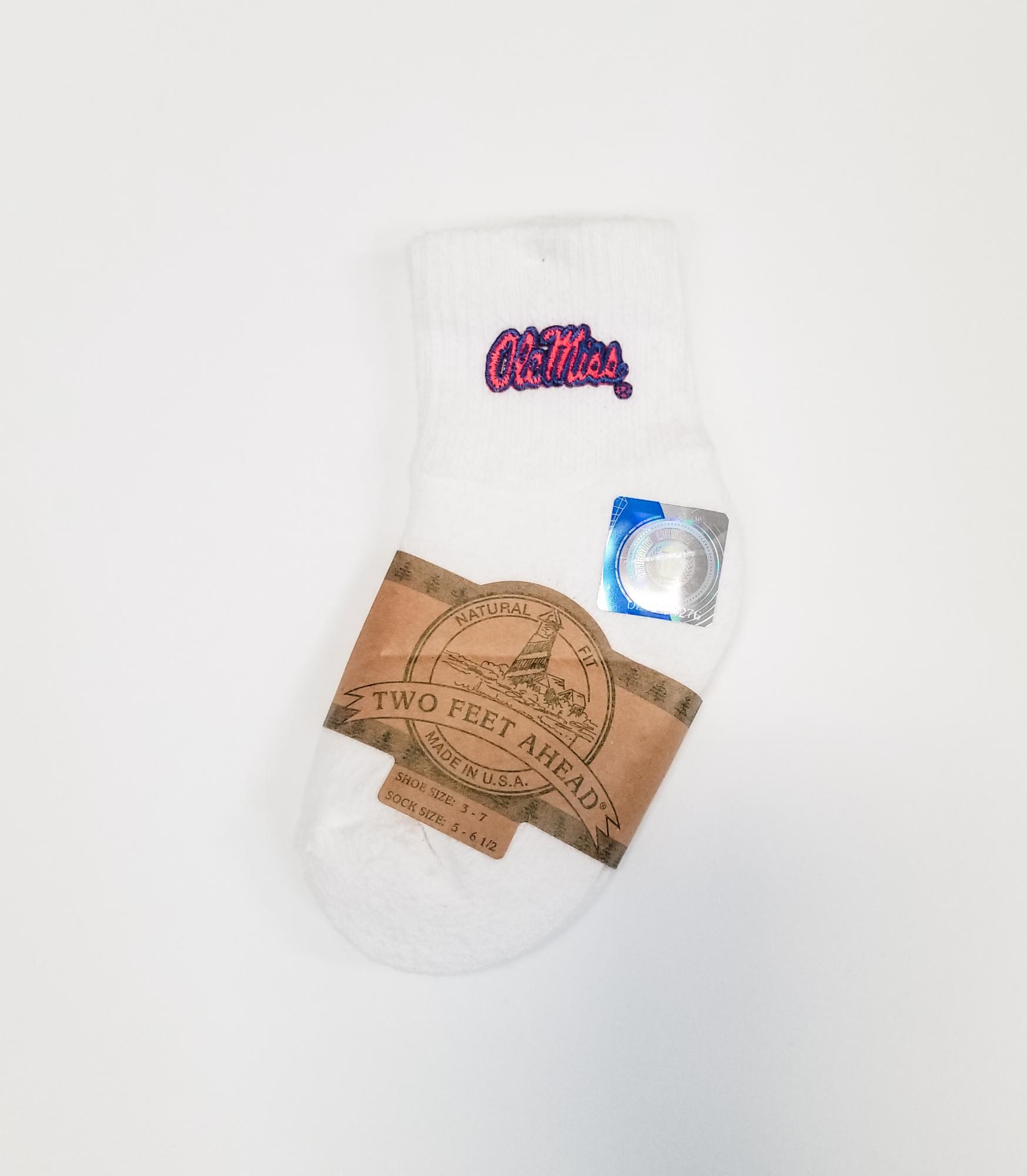 image of: Ole Miss Quarter Socks Toddler 5-6