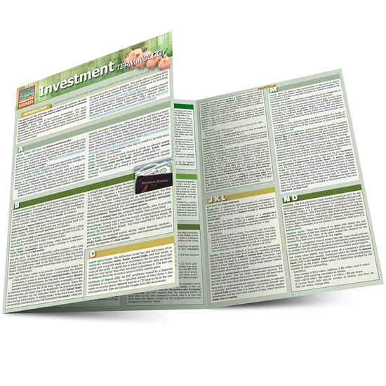 Cover image for INVESTMENT TERMINOLOGY LAMINATED REFERENCE GUIDE