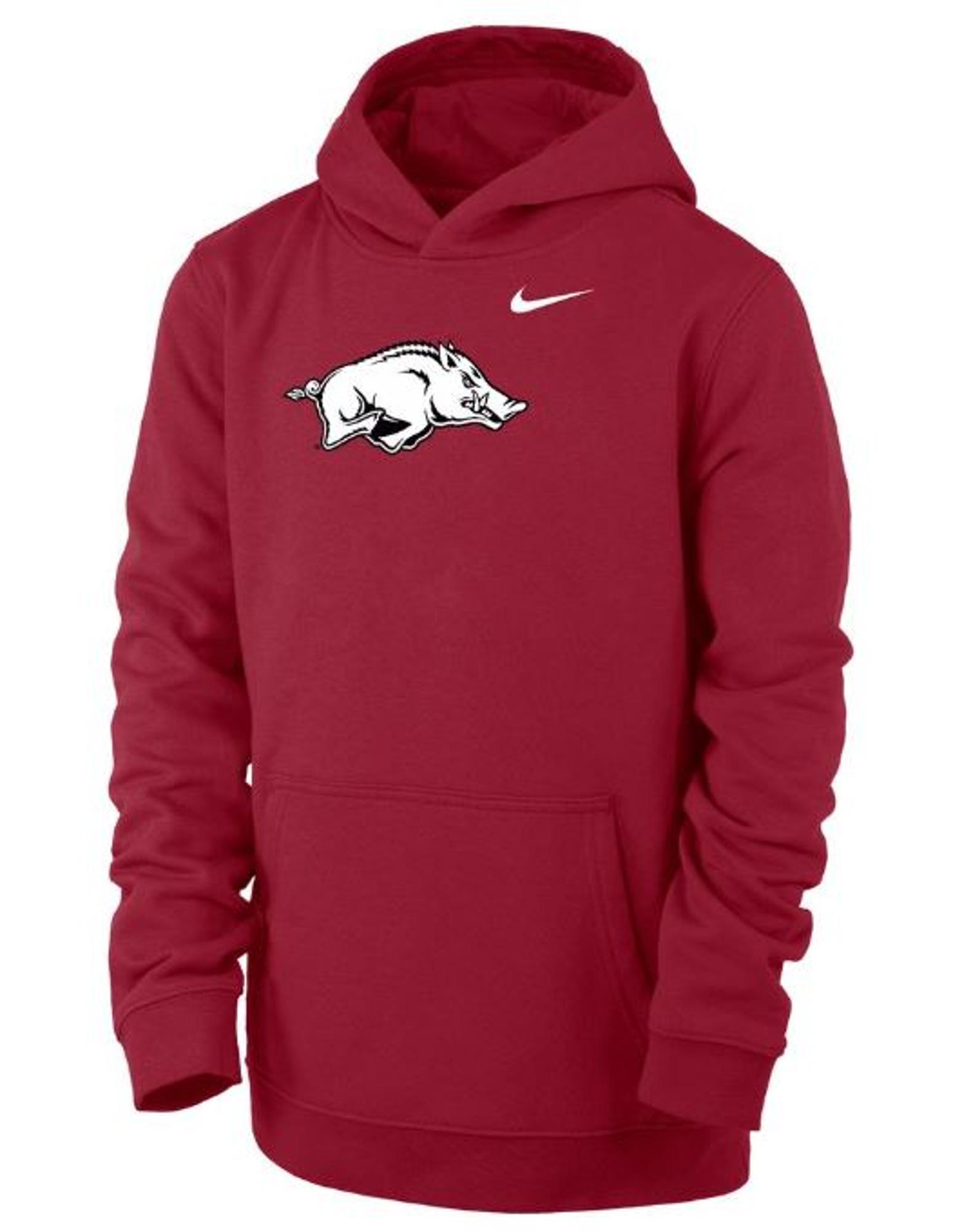 image of: Arkansas Razorbacks Nike Boy's Club Fleece Pullover Hoodie