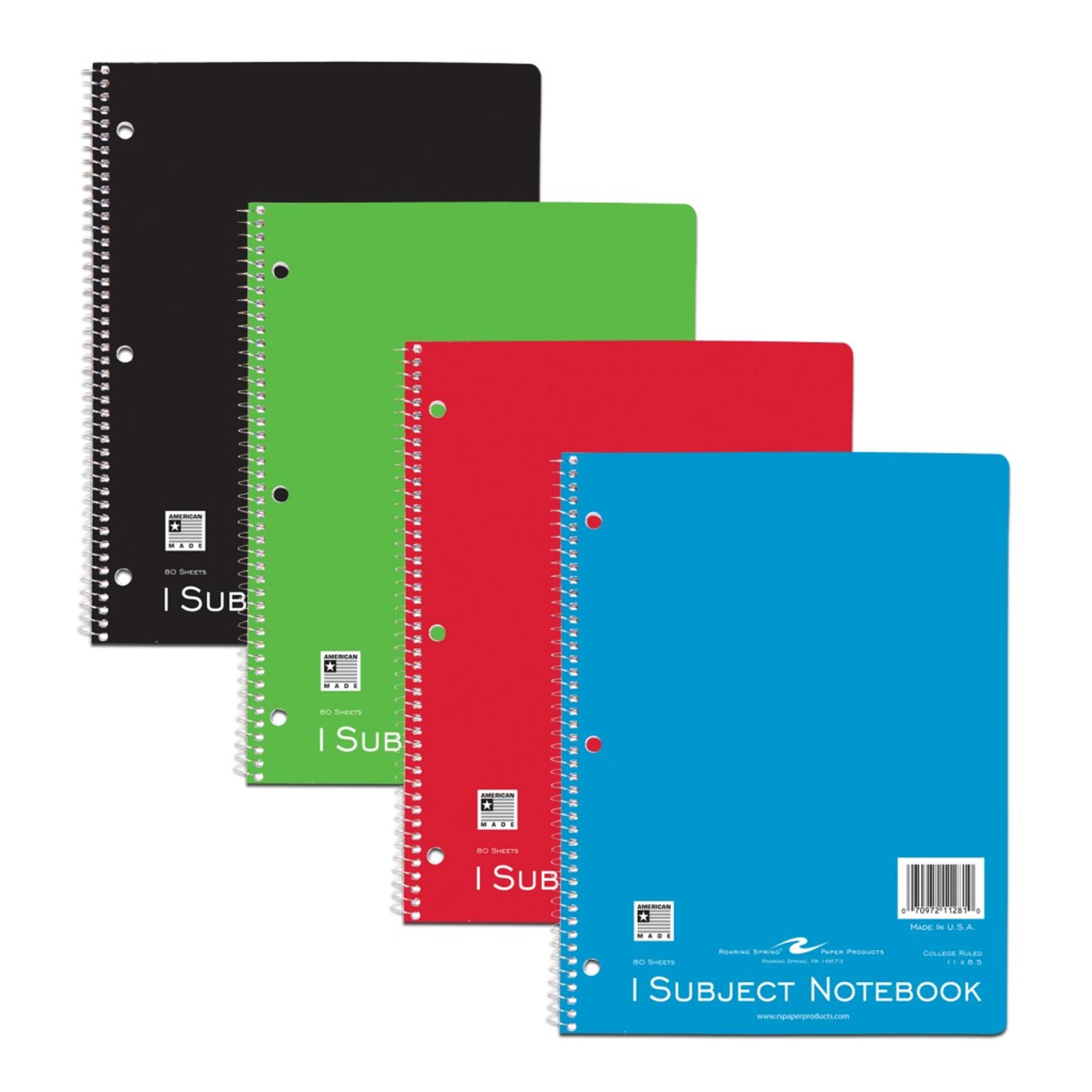 image of: ROA 1SUB WIRE 11X8.5 80CT NOTEBOOK