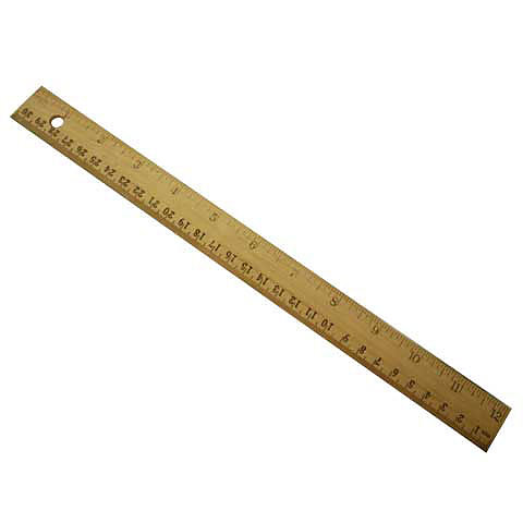 image of: Wooden Ruler 12in