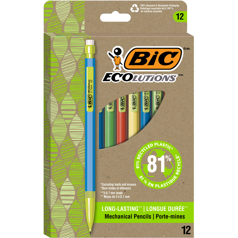 Product image 1 of 1 for BIC ECOlutions Recycled Mechanical Pencil, .7mm, 12pk
