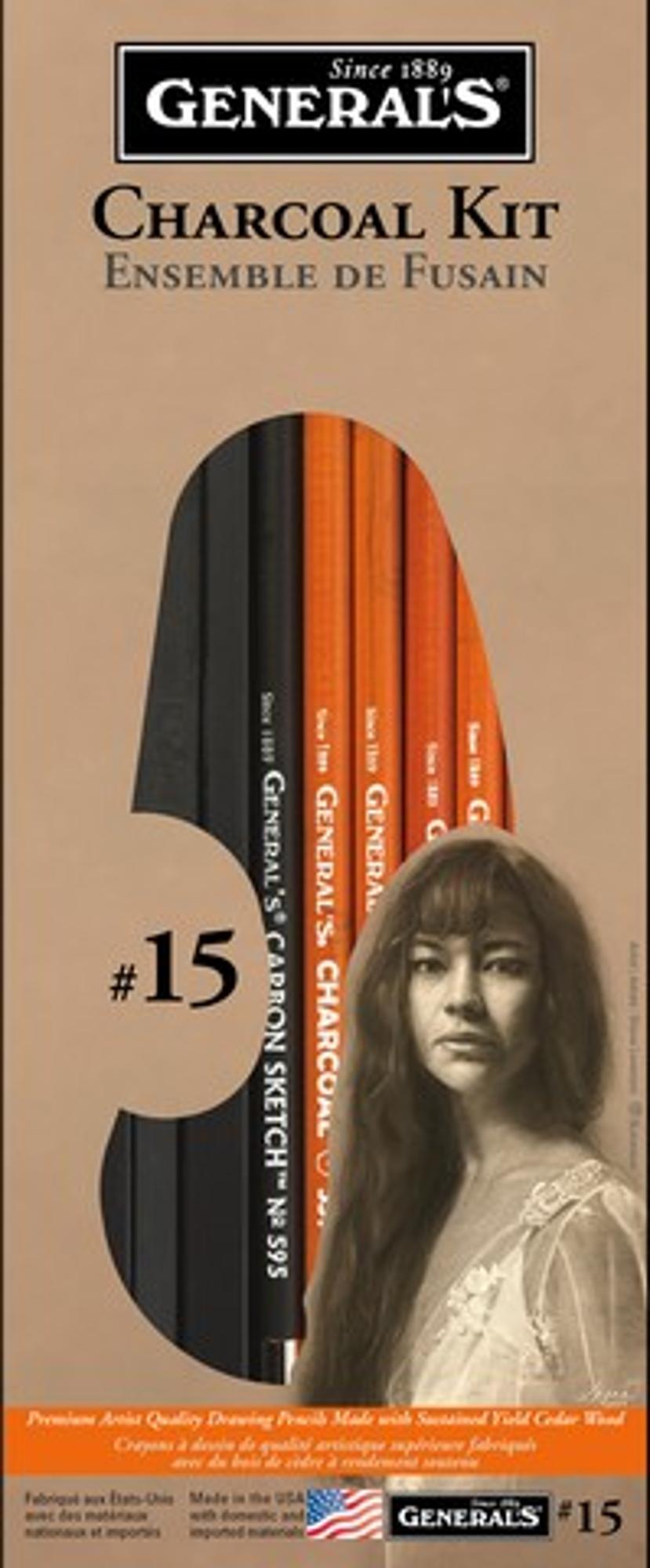 image of: General's Charcoal Pencil Drawing Kit No. 15