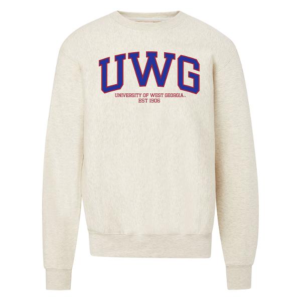 UWG APPLIQUE CREW SWEATSHIRT; $59.99