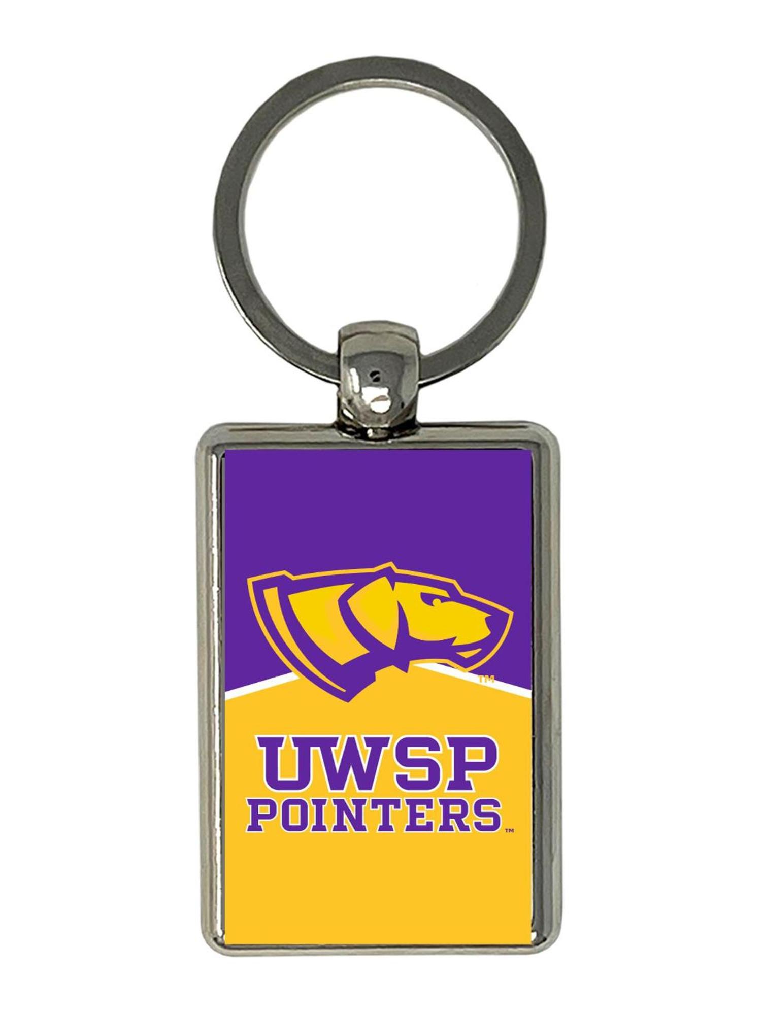 Product image 1 of 1 for UWSP Metal Rectangle Key Tag