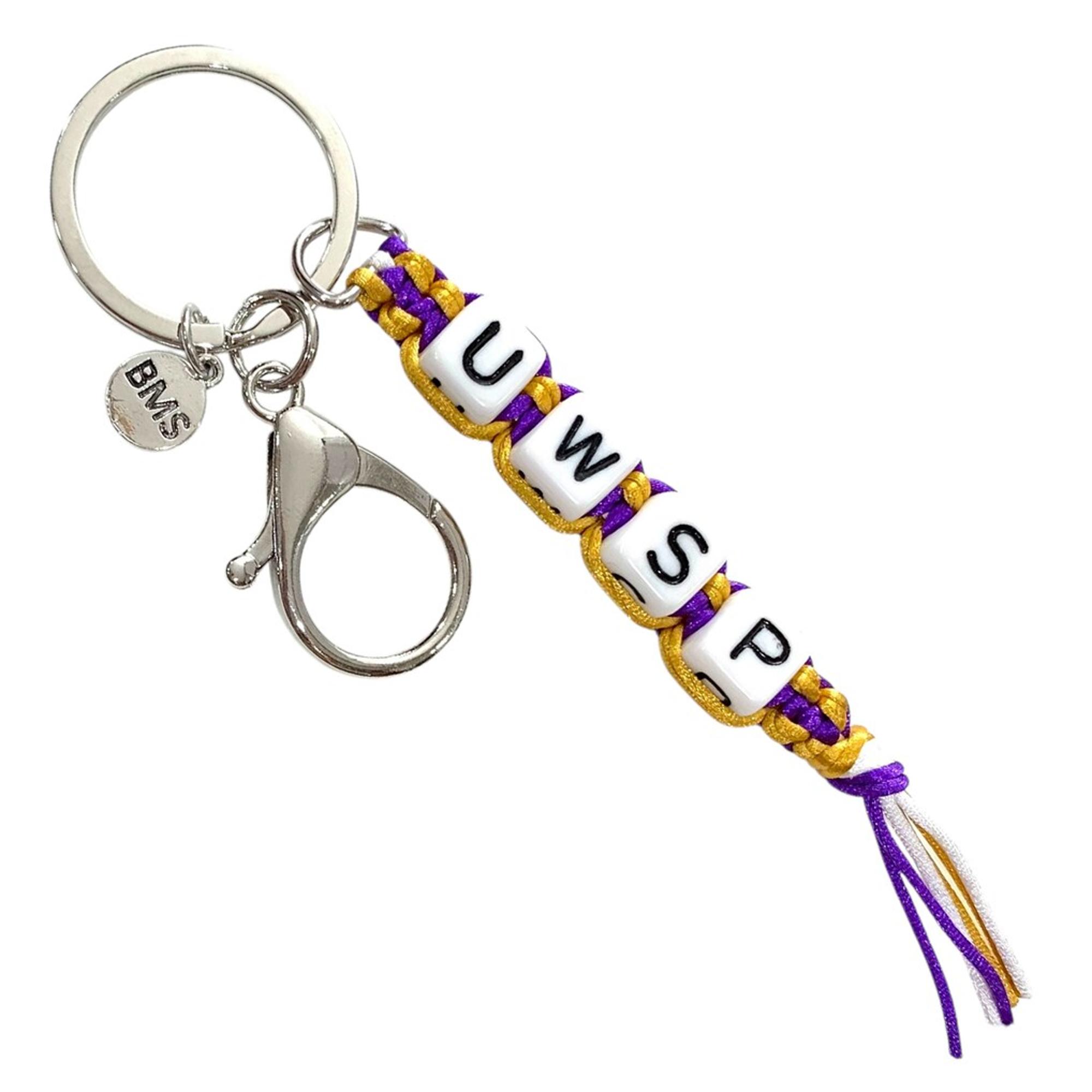 Product image 1 of 1 for University of Wisconsin Stevens Point Box Braid Keychain
