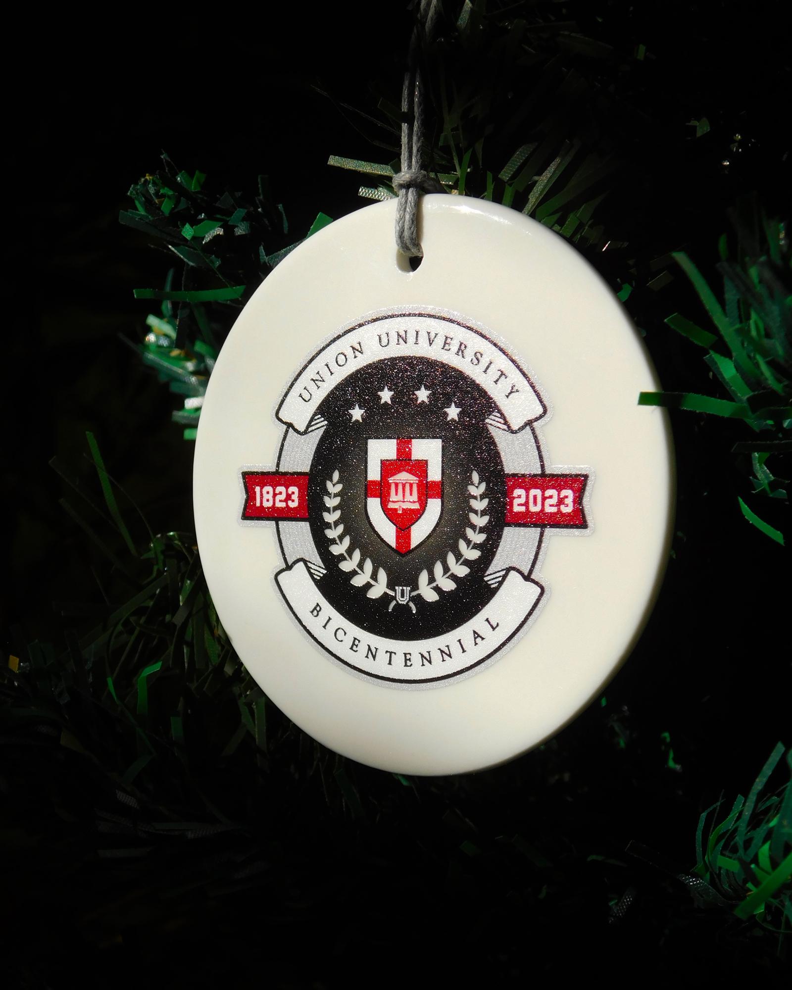 image of: Union Bicentennial Ceramic Circle Ornament