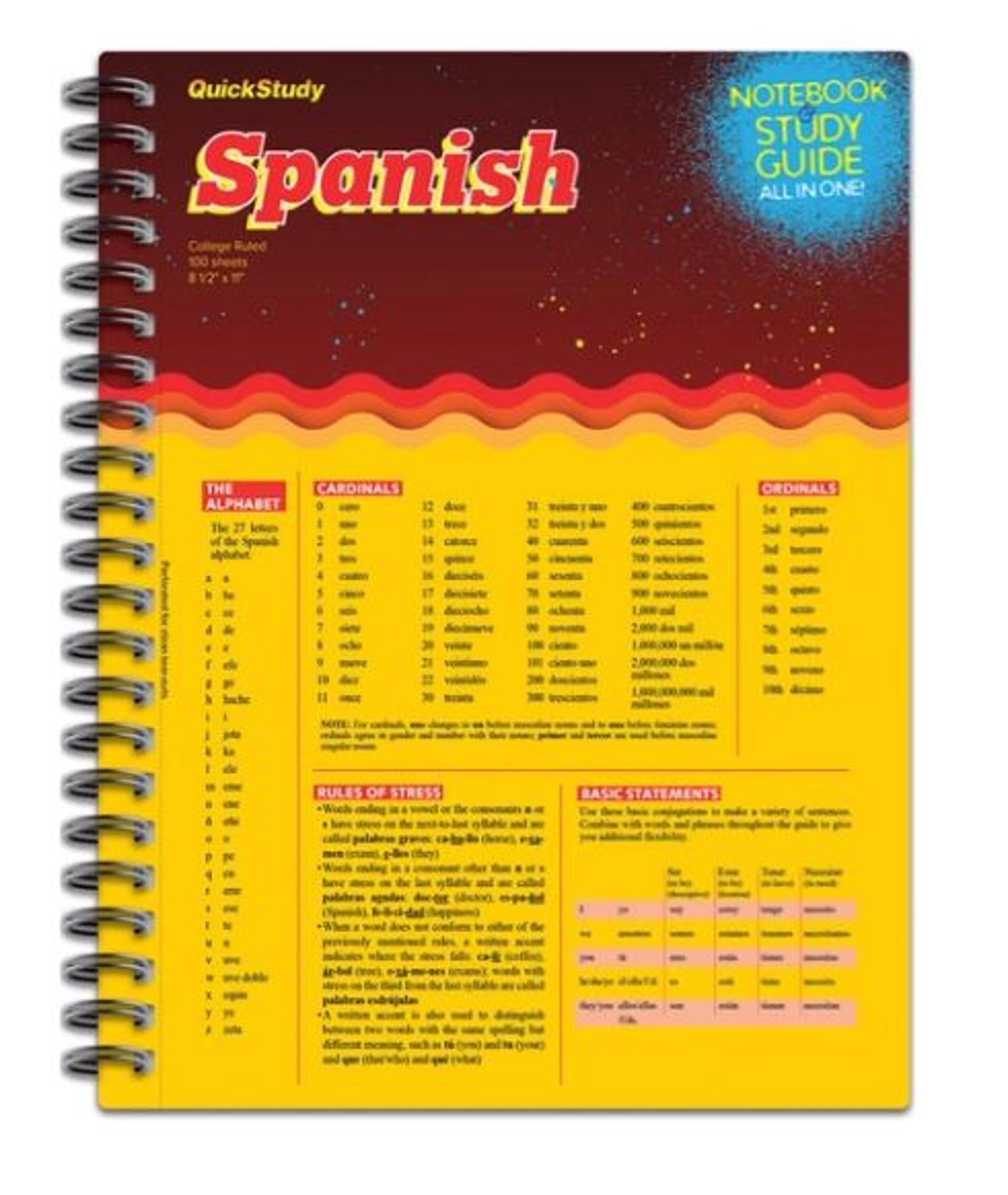 image of: -Barcharts QuickStudy Spanish Notebook
