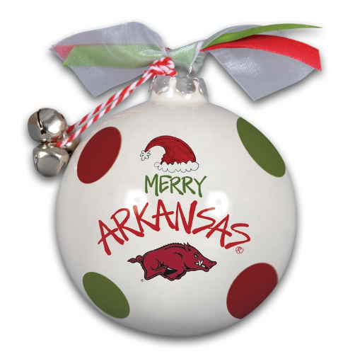 Arkansas Razorbacks Magnolia Lane Santa Hat Ornament; $20.99