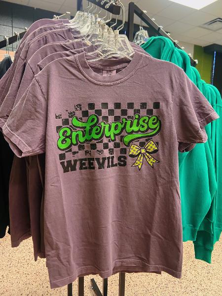 Enterprise Weevils Checkerboard Short Sleeve Tee; $34.99