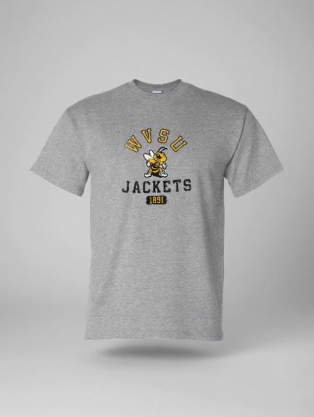 Tee - Ouray Gray "WVSU Jackets" Crew; $19.99