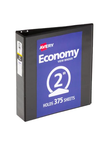 Avery Economy 2 in Binder with Round Rings, Black; $12.98