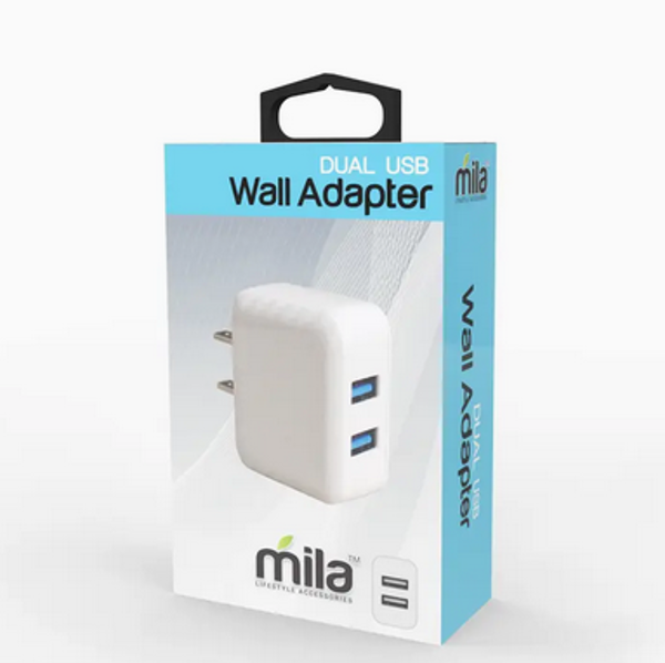 USB 2-PORT WALL ADAPTER; $11.99