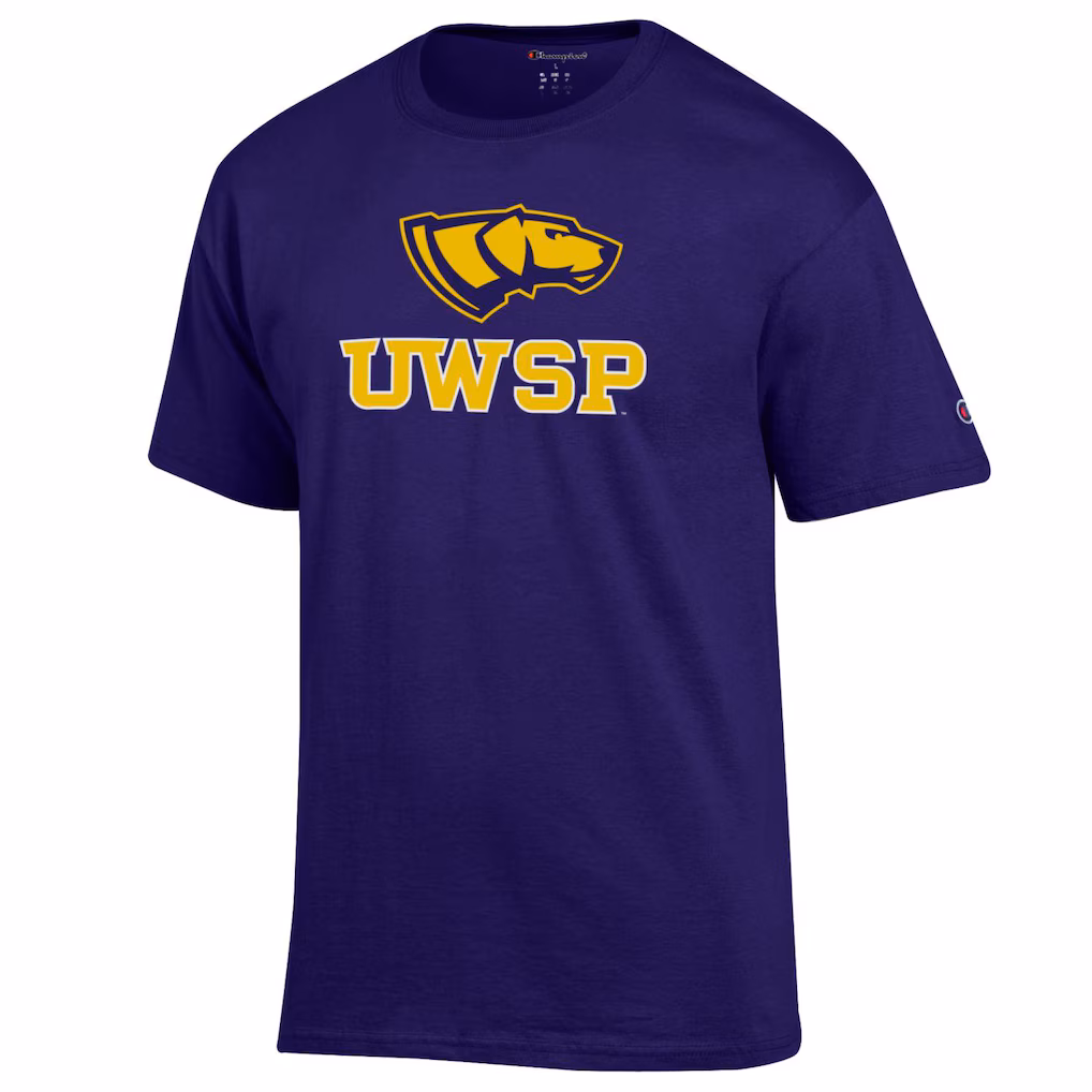 Product image 1 of 1 for University of Wisconsin Stevens Point Short Sleeve Replen Tee 2, Purple