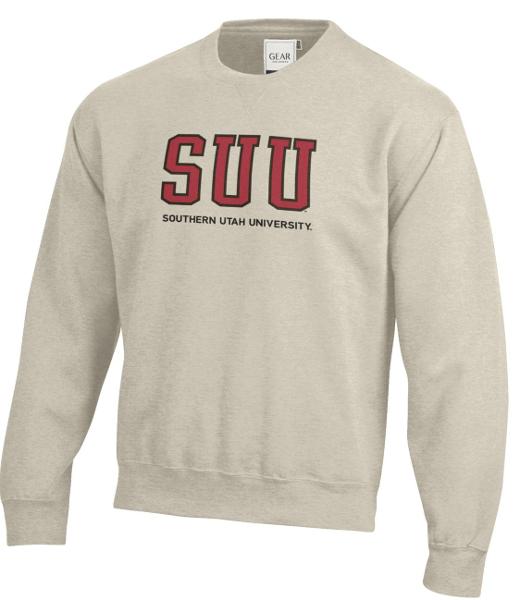 GEAR FOR SPORTS BIG COTTON CREW OATMEAL SUU; $54.99