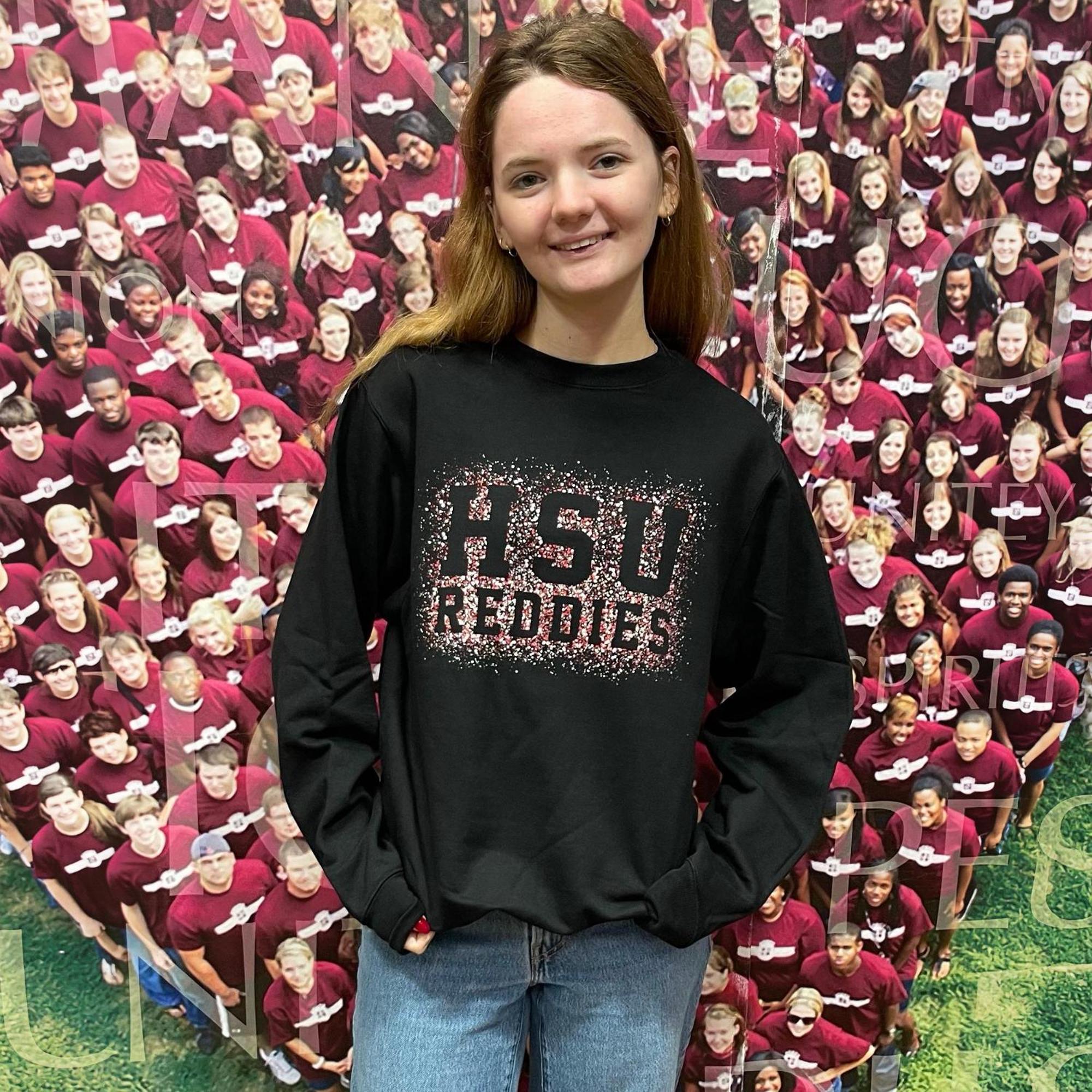 Product image 1 of 2 for HSU Reddies Metallic Core Fleece Crew Sweatshirt