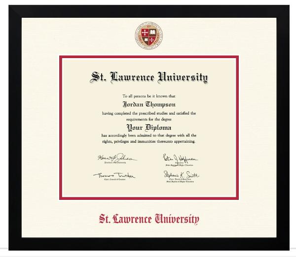 Diploma Frame Gotham with Ivory Mat; $184.00