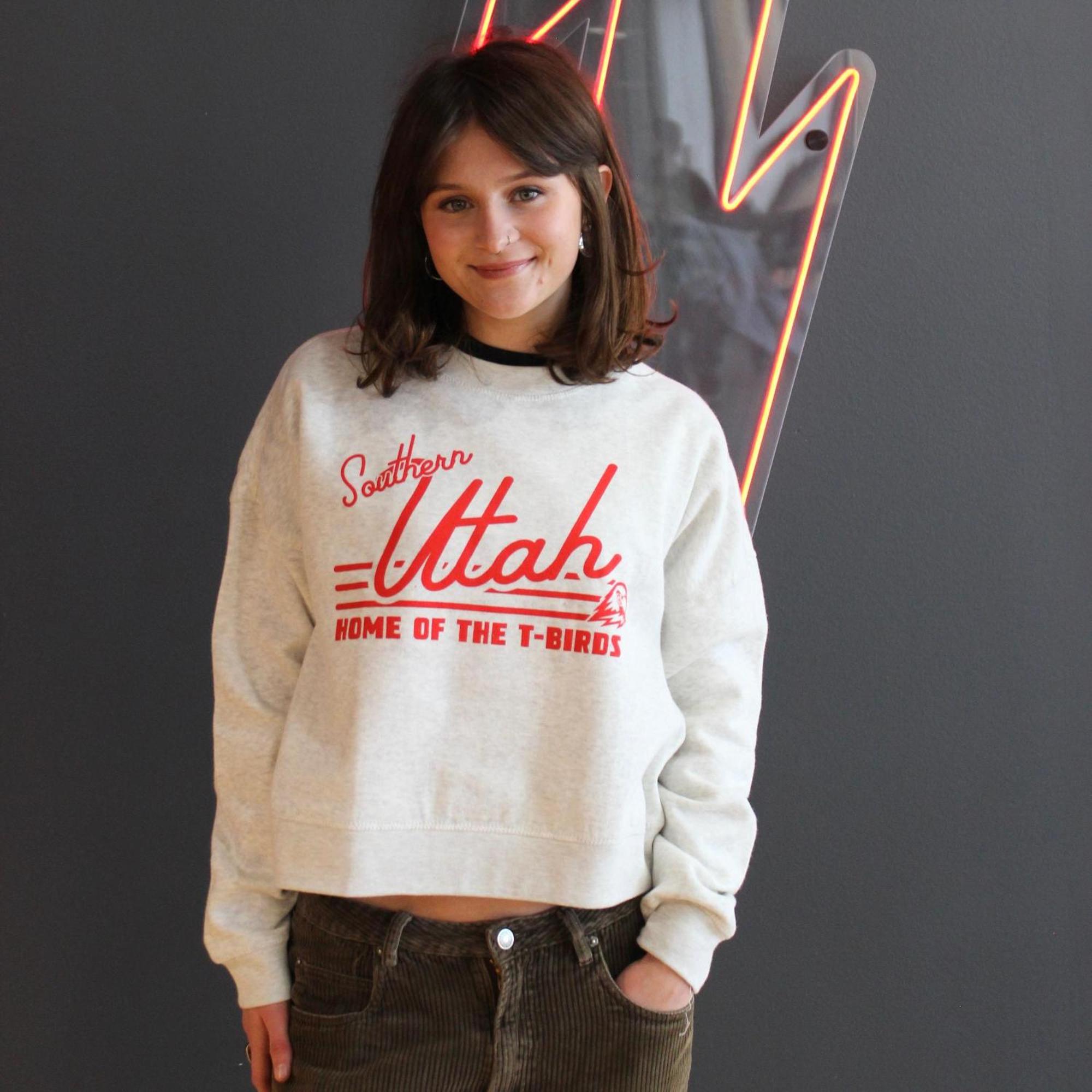 Product image 2 of 2 for MV Sport Home of the T-Birds Cropped Crew